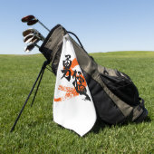 Kanji Yumo/Bravery Japanese Calligraphy ゴルフタオル (グリーン)