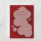 Kanjiz著設計されている中国のな結婚式招待状カード 招待状 (裏面)