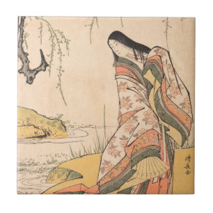 Kanjo Torii Kiyonaga裁判所女性日本人の美しい タイル