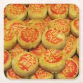Kanom Pia ขนมเปี๊ยะ ~アジアのお菓子デザート食 スクエアペーパーコースター (正面)