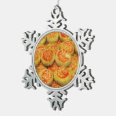 Kanom Pia ขนมเปี๊ยะ ~アジアのお菓子デザート食 スノーフレークピューターオーナメント (右)