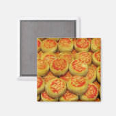 Kanom Pia ขนมเปี๊ยะ ~アジアのお菓子デザート食 マグネット (正面/裏面)