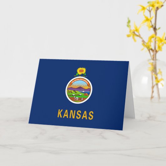 Kansan Flag, Flag of Kansas カード (黄色い花)