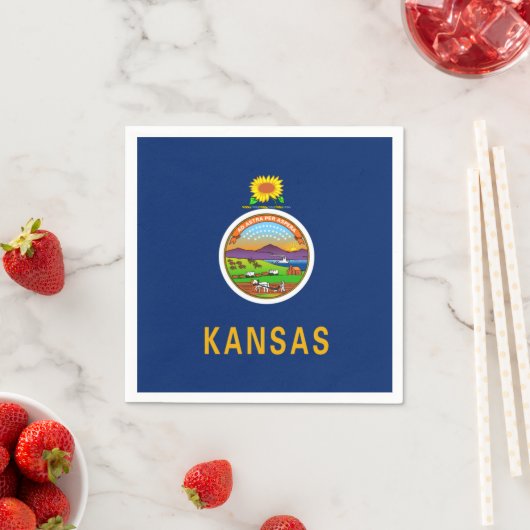Kansan Flag, Flag of Kansas スタンダードカクテルナプキン (インサイチュ)