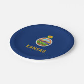 Kansan Flag, Flag of Kansas ペーパープレート (アングル)