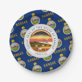 Kansan Flag & Seal, Flag of Kansas ペーパープレート (正面)