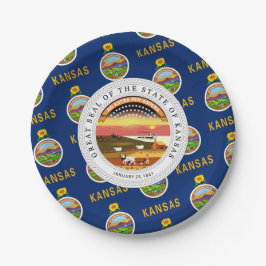 Kansan Flag & Seal, Flag of Kansas ペーパープレート