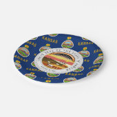 Kansan Flag & Seal, Flag of Kansas ペーパープレート (アングル)