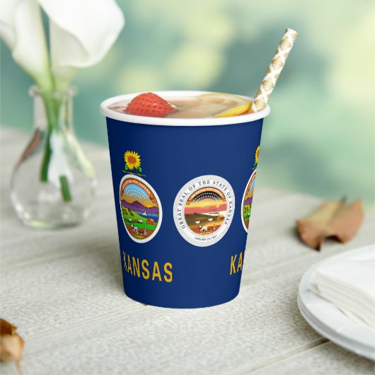 Kansan Flag & Seal, Flag of Kansas 紙コップ (インサイチュ)