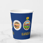 Kansan Flag & Seal, Flag of Kansas 紙コップ (裏面)
