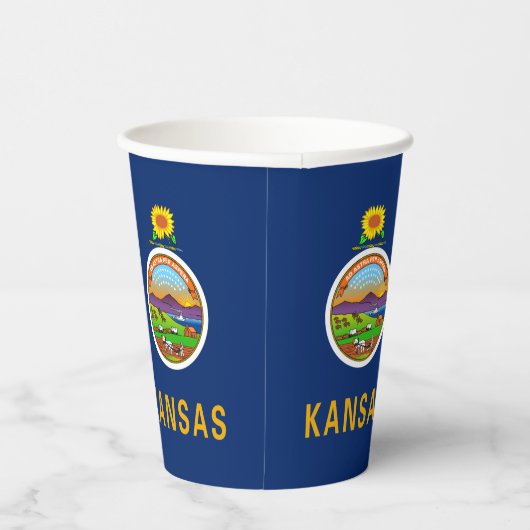 Kansan Flag & Seal, Flag of Kansas 紙コップ (右)