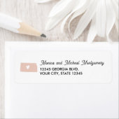 KANSAS州マップ(ハート付き) - ANY COLOR! ラベル (インサイチュ)