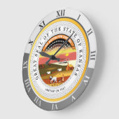 Kansas ラージ壁時計 (傾斜)