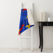 Kansas Blue Red Yellow Vibrant Camo Pattern シェルパブランケット (インサイチュ)