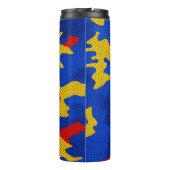 Kansas Blue Red Yellow Vibrant Camo Pattern タンブラー (裏面)