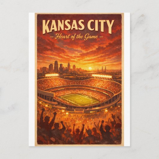 KANSAS CITY – ゲームの中心地 ポストカード (正面)