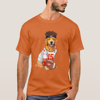 Kansas City Chiefs Cute Golden Retriever Patrick M Tシャツ