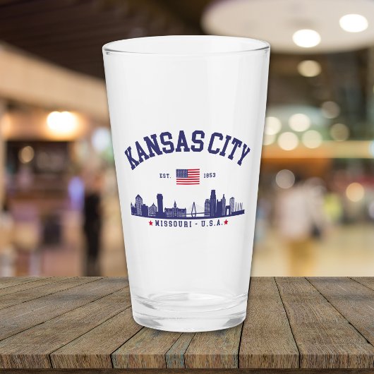 Kansas City Flag & Skyline Design | Cool Midwest  タンブラーグラス