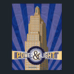 Kansas City Landmarks: KCPL – 18 x 24 ポスター<br><div class="desc">Illustration of Kansas City’s famous Art Deco skyscraper,  the Kansas City Power & Light building.</div>