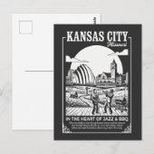 Kansas City Missouri In The Heart of Jazz and BBQ ポストカード (正面/裏面)