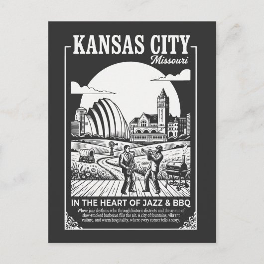 Kansas City Missouri In The Heart of Jazz and BBQ ポストカード (正面)