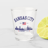 Kansas City Missouri Pride | City Skyline  ショットグラス (正面)