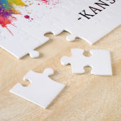 Kansas City Missouri Skyline ジグソーパズル (側面)