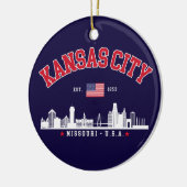 Kansas City Modern Skyline Souvenir セラミックオーナメント (左)