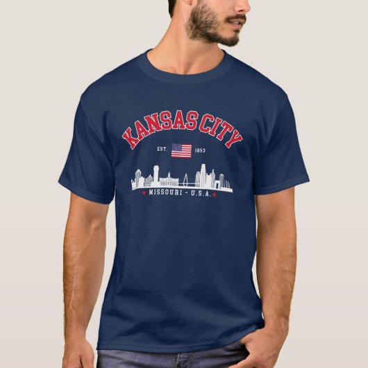 Kansas City Modern Skyline Souvenir Tシャツ (正面)