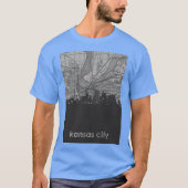 kansas city skyline 3 tシャツ (正面)