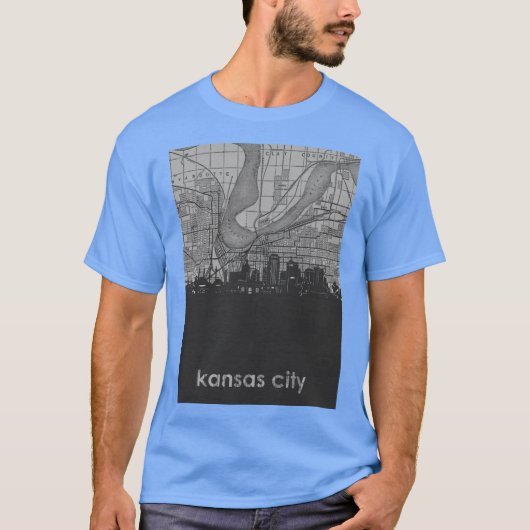kansas city skyline 3 tシャツ (正面)
