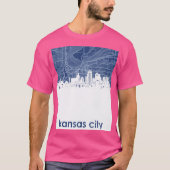 kansas city skyline 4 tシャツ (正面)