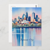 Kansas city watercolor ポストカード (正面/裏面)