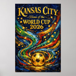 Kansas City World Cup 2026 Oil Painting Soccer  ポスター