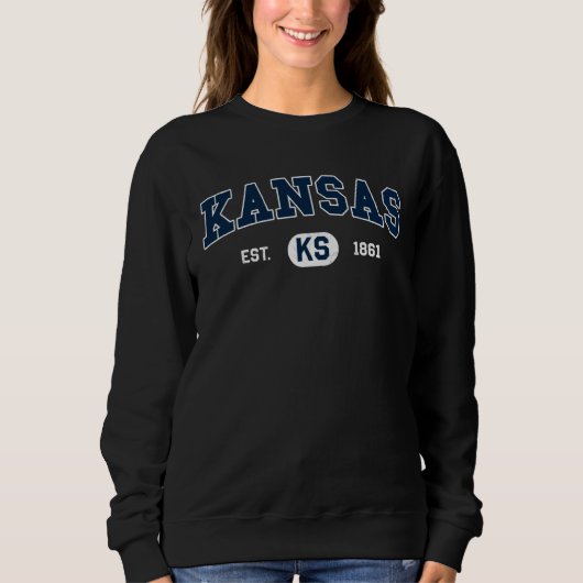 Kansas Classic Collegiate Varsity Style COZY Kansa スウェットシャツ (正面)