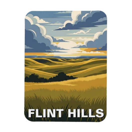 Kansas Flint Hills Travel マグネット (縦)