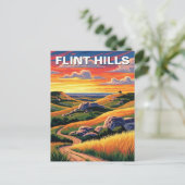 Kansas Flint Hills Travel Souvenir ポストカード (スタンド正面)