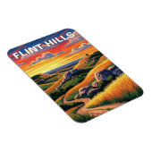 Kansas Flint Hills Travel Souvenir マグネット (右側)