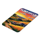 Kansas Flint Hills Travel Souvenir マグネット (左側)