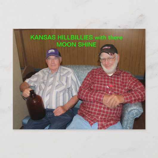 Kansas Hillbillies with there Moon Shine POST CARD ポストカード (正面)