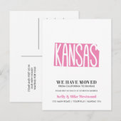 KANSAS New Address New Homeポストカードを移動 ポストカード (正面/裏面)