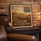 Kansas Route 66 Brush Creek Bridge ポスター