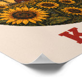 Kansas Route 66 Sunflower Sunset Poster ポスター (角)