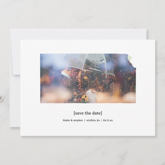 Kansas Save the Date Photo Card セーブザデート (正面)