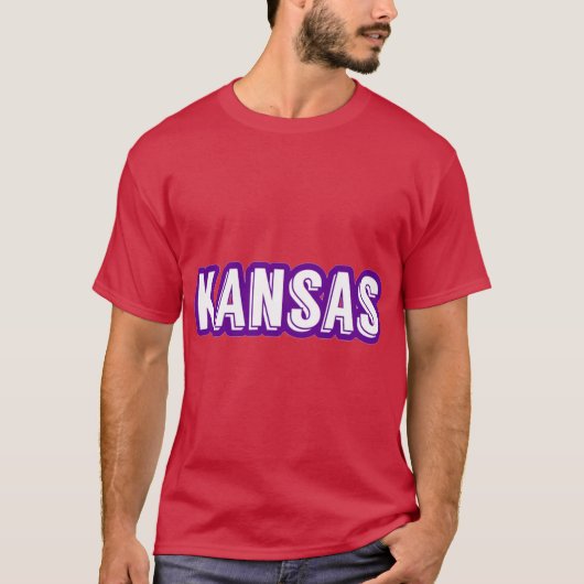 Kansas Sticker Oversized Tシャツ (正面)