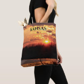 Kansas Sunset with Reflection Photoバッグ。 トートバッグ (クローズアップ)