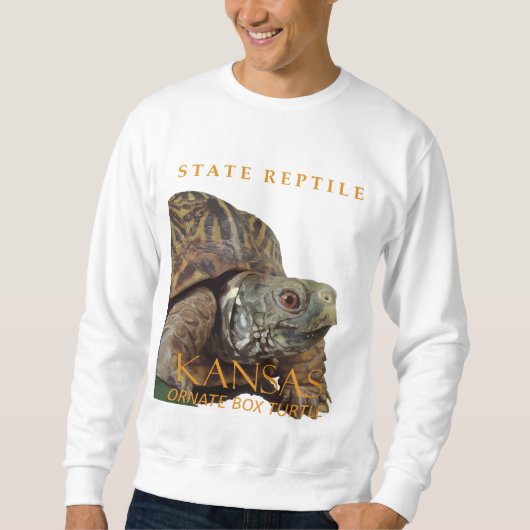 Kansas Territory Reptile The Ornate Box Turtle スウェットシャツ (正面)
