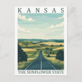 Kansas the Sunflower State USA Travel Place ポストカード (正面)