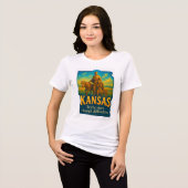 Kansas-themed artistic T-shirt design! トライブレンドＴシャツ (正面全面)