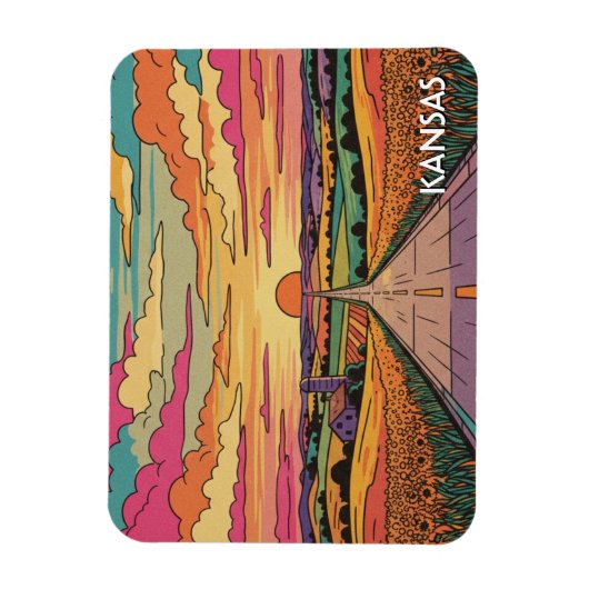 Kansas Travel マグネット (縦)